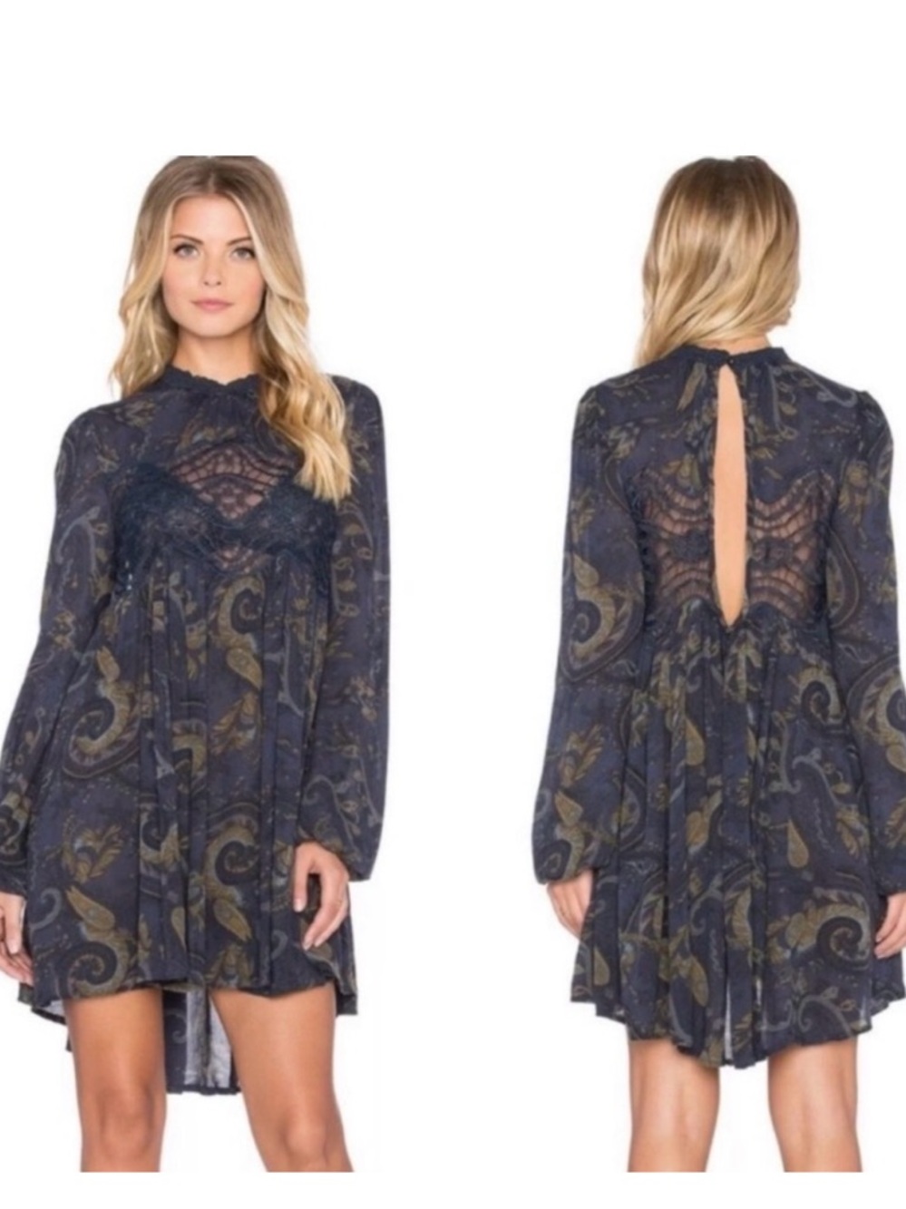 Free People Sweet Thing Midnight Dress size Medium - Picture 2 of 7